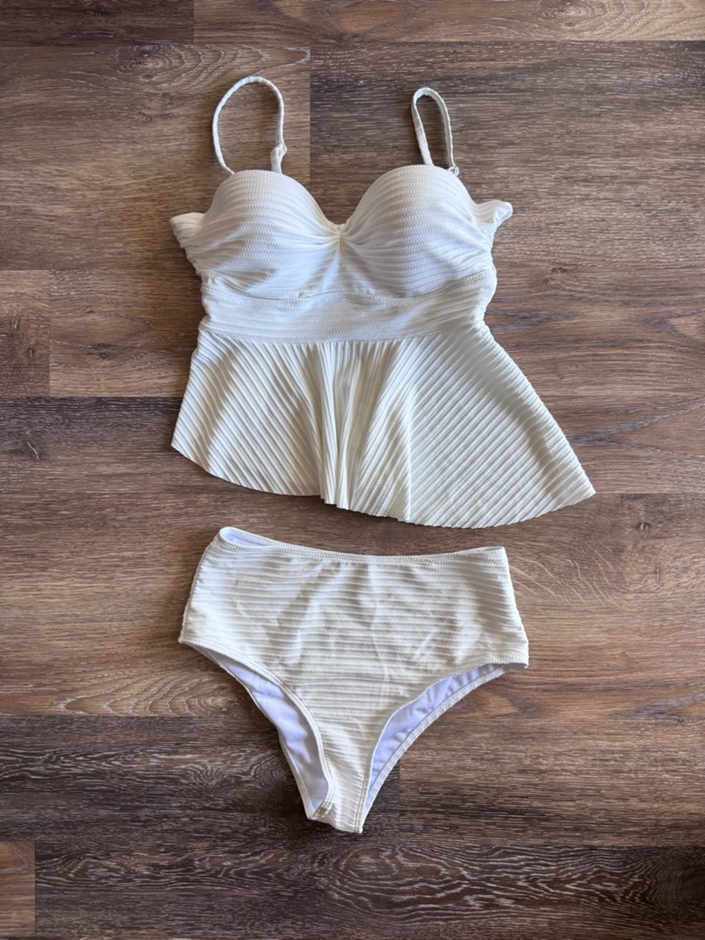 SHEIN White 2p underwire tankini